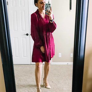 Wine Colored Fall Dress